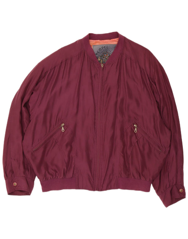 Kempel muška bomber jakna UK 42 XL bordo svila