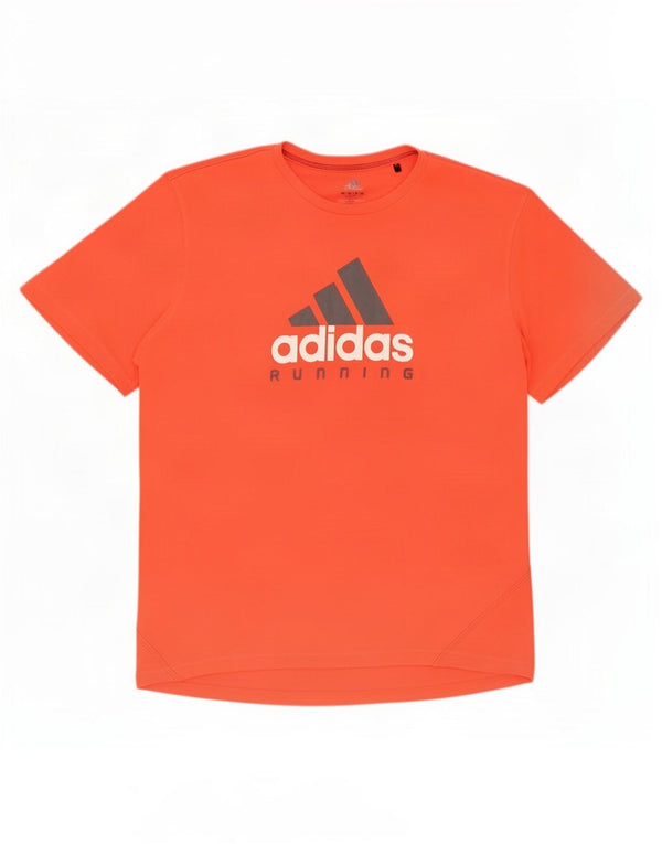 Adidas muška majica s grafičkim motivima XL narančasti poliester