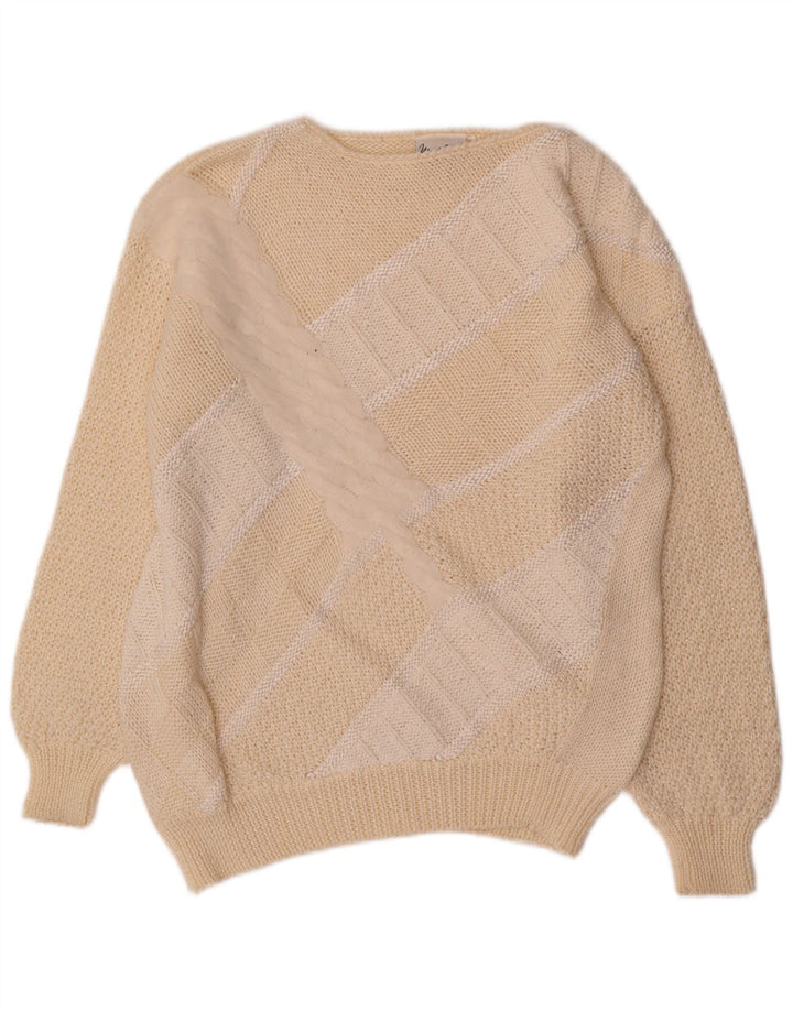 MADELEINE Womens Boat Neck Jumper Sweater EU 40/42 Medium Beige