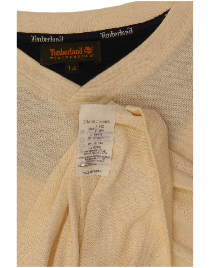 Timberland majica s kratkim rukavima za dječake 13-14 godina od bijelog pamuka
