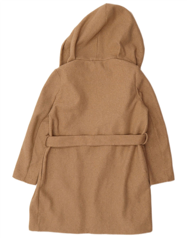 Zara ženski preveliki kaput s kapuljačom UK 10 Small Beige Poliester