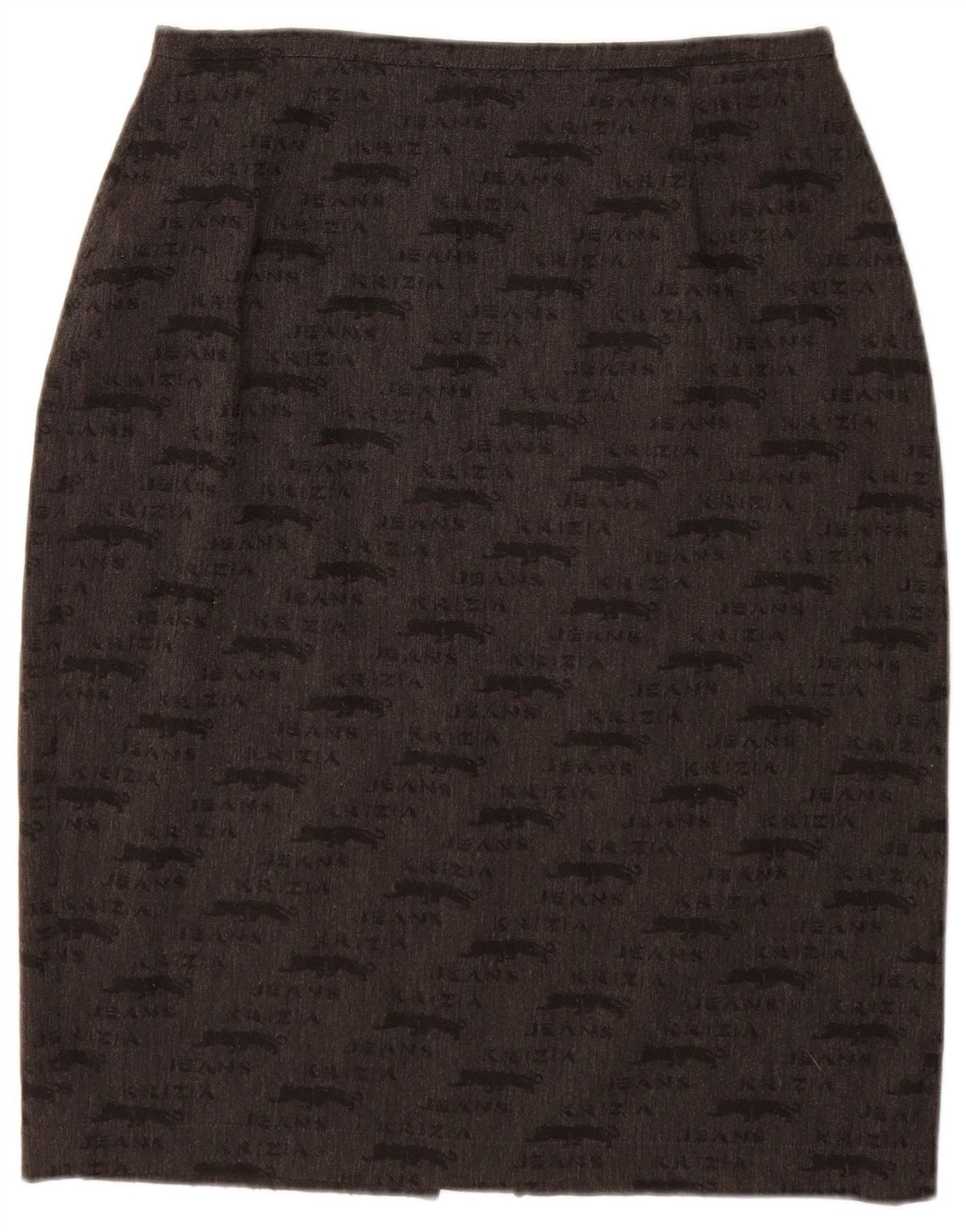 KRIZIA JEANS Ženska grafička pencil suknja UK 12 srednje W28 siva