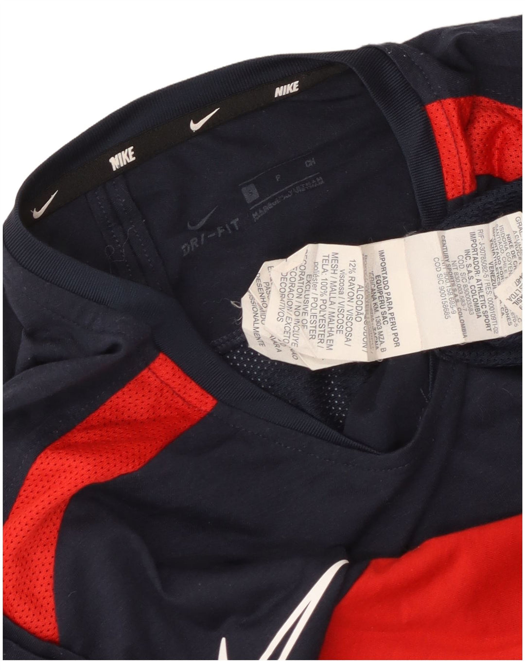 Nike Dri Fit majica kratkih rukava mala mornarsko plava poliesterska boja