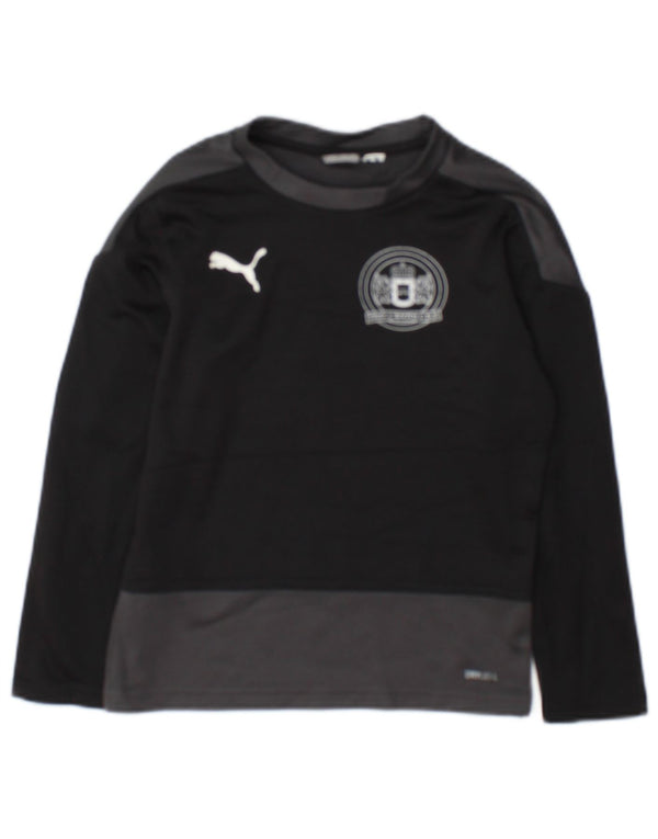 Puma Boys grafička majica dugih rukava 7-8 godina crne boje