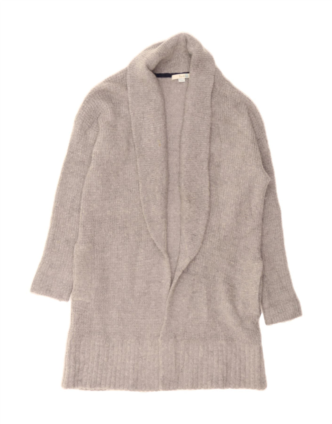 BODEN Womens Longline Open Cardigan Sweater UK 14 Medium Grey Nylon Vintage Boden and Second-Hand Boden from Messina Hembry 