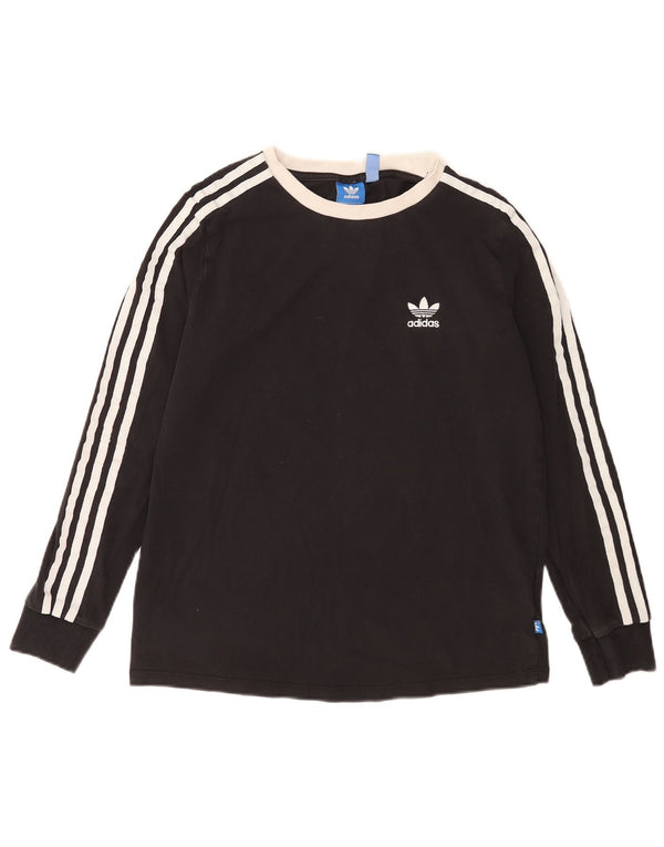 Adidas ženska majica dugih rukava UK 14 srednje crne boje pamuka