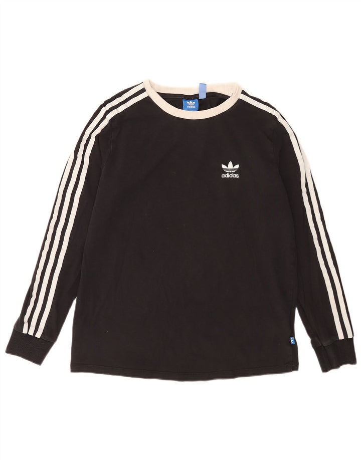 Adidas ženska majica dugih rukava UK 14 srednje crne boje pamuka
