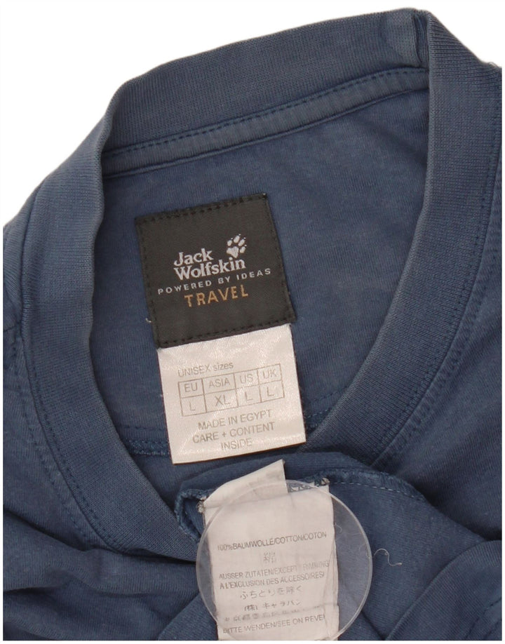 JACK WOLFSKIN Velika majica kratkih rukava s motivima, tamnoplavi pamuk