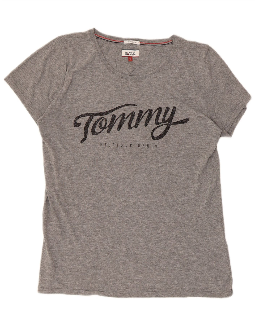 Tommy Hilfiger Ženska majica kratkih rukava s grafičkim motivima UK 14 srednje siva