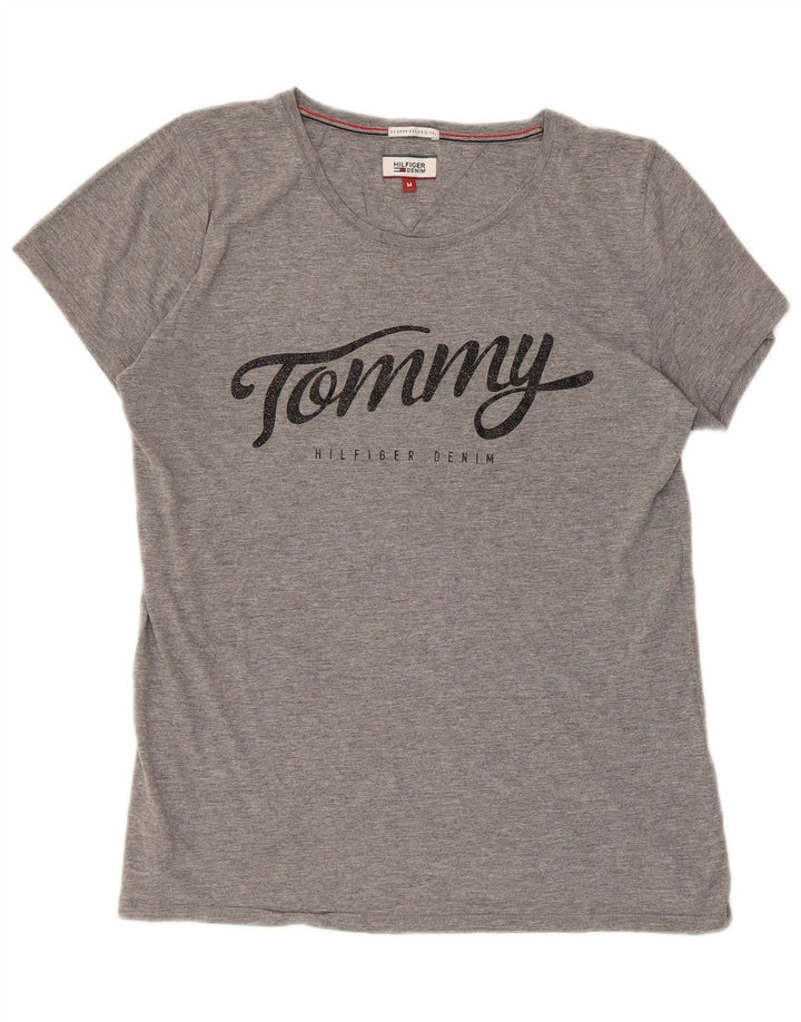 Tommy Hilfiger Ženska majica kratkih rukava s grafičkim motivima UK 14 srednje siva