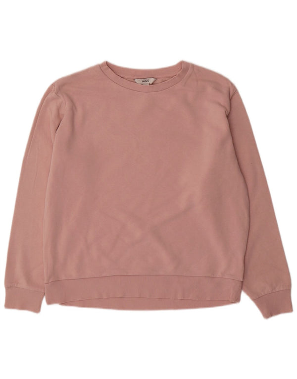 Marks & Spencer ženski džemperi velike veličine UK 10 Small Pink Cotton