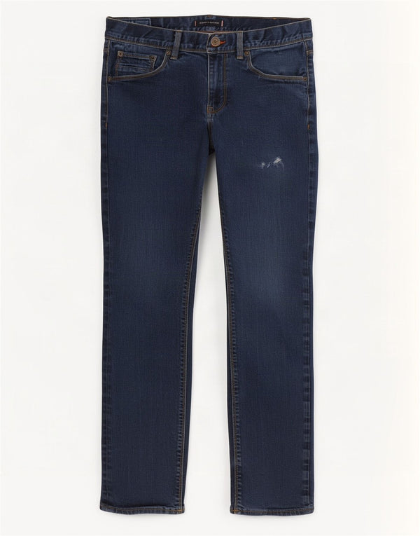 Tommy Hilfiger muške Bleecker uske traperice W32 L32 tamnoplavi pamuk
