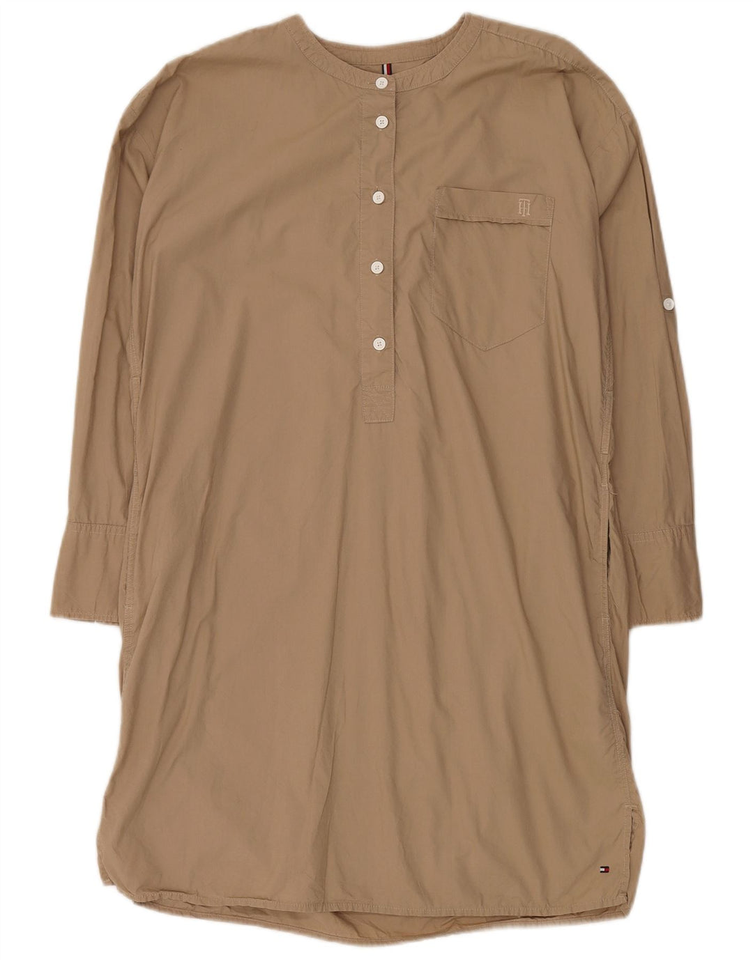 Tommy Hilfiger ženska prevelika haljina-košulja UK 6 XS bež pamuk