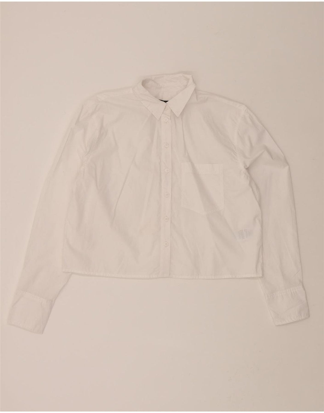 J. CREW Womens Oversized Crop Shirt Blouse US 4 Small White Cotton Vintage J. Crew and Second-Hand J. Crew from Messina Hembry 