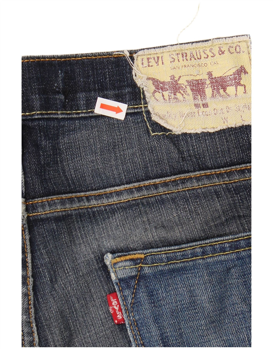 LEVI'S muške 504 ravne traperice W33 L34 tamnoplavi pamuk