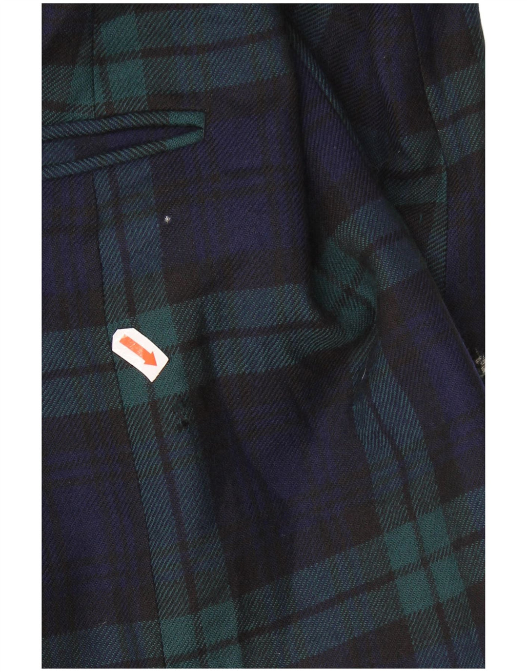 AQUASCUTUM Muška jakna sa 3 gumba UK 40 Veliki tamnoplavi karirani