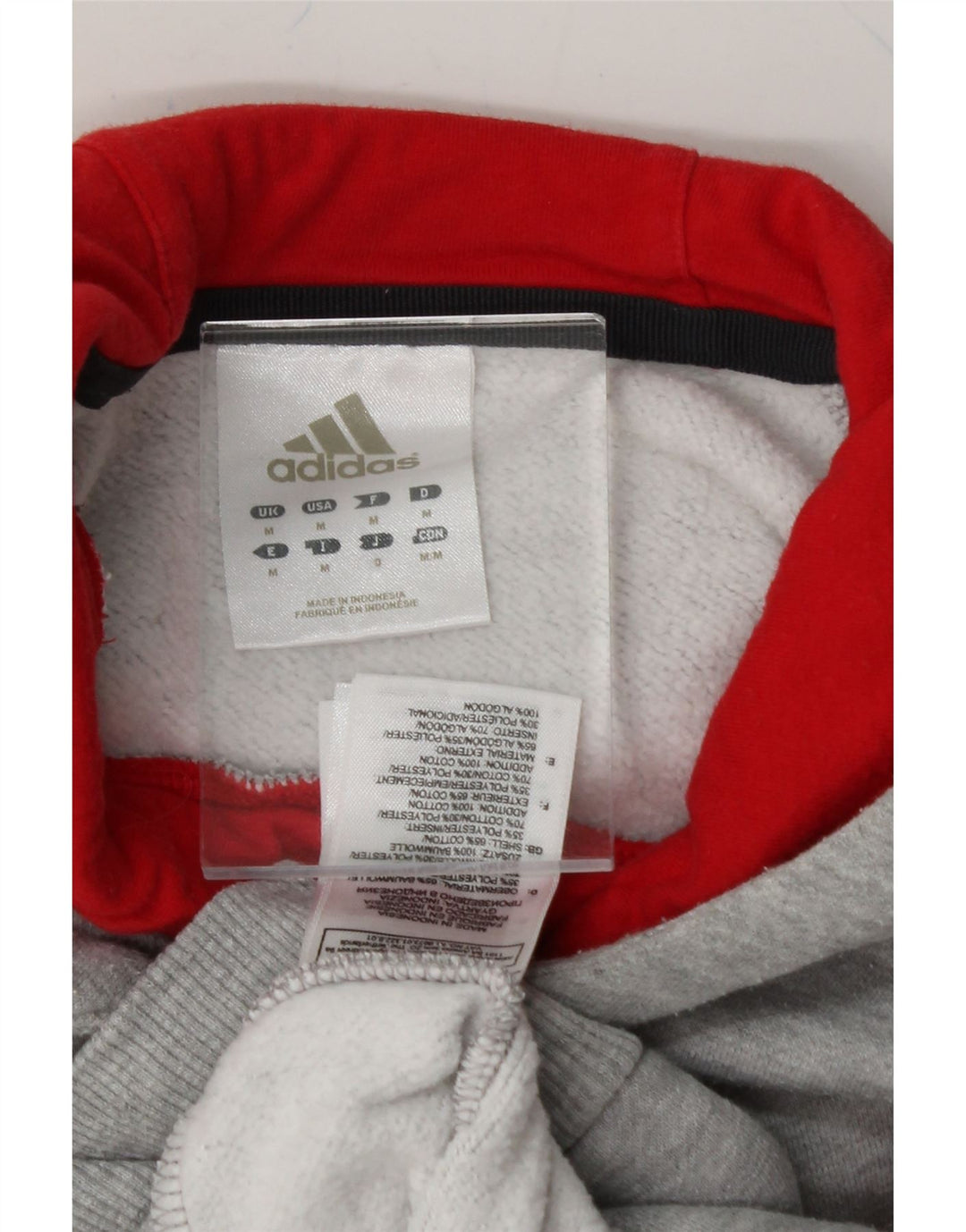 ADIDAS Mens Graphic Hoodie Jumper Medium Grey Cotton Vintage Adidas and Second-Hand Adidas from Messina Hembry 