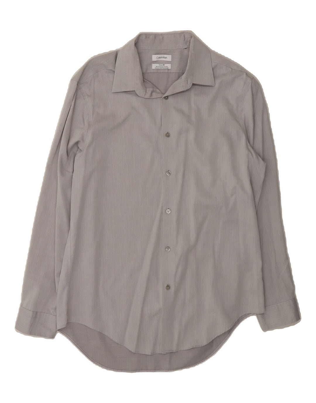 CALVIN KLEIN Mens Slim Fit Shirt Medium Grey Vintage Calvin Klein and Second-Hand Calvin Klein from Messina Hembry 