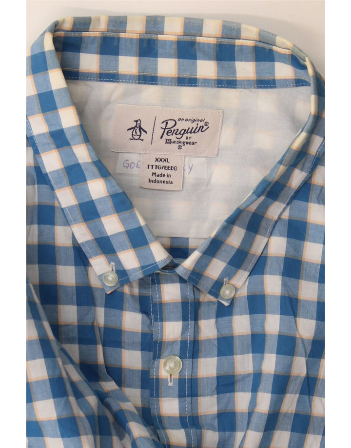 Penguin muška majica kratkih rukava 3XL plava gingham