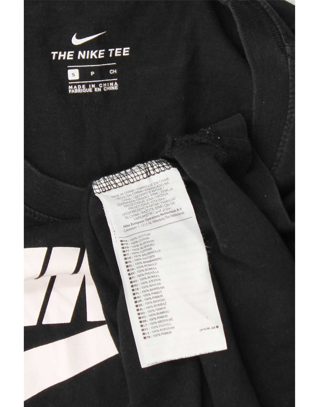Nike Ženska majica dugih rukava s grafikom UK 10 Mala crna pamuk