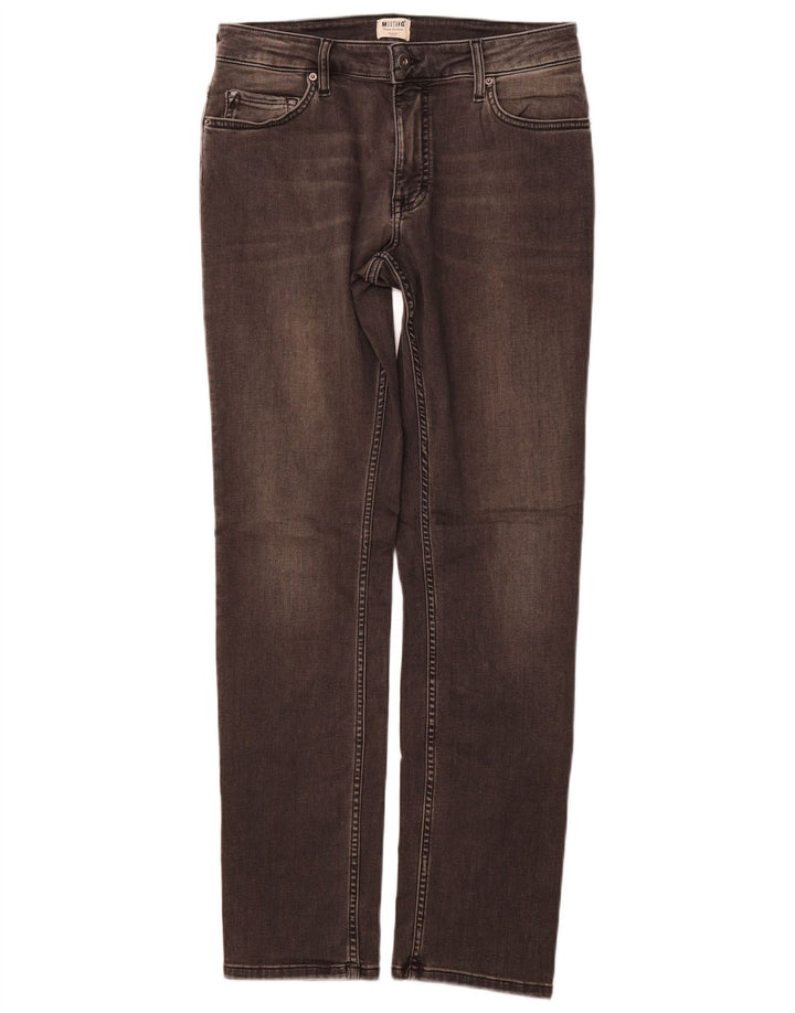 MUSTANG Womens Slim Jeans W31 L32 Grey Cotton