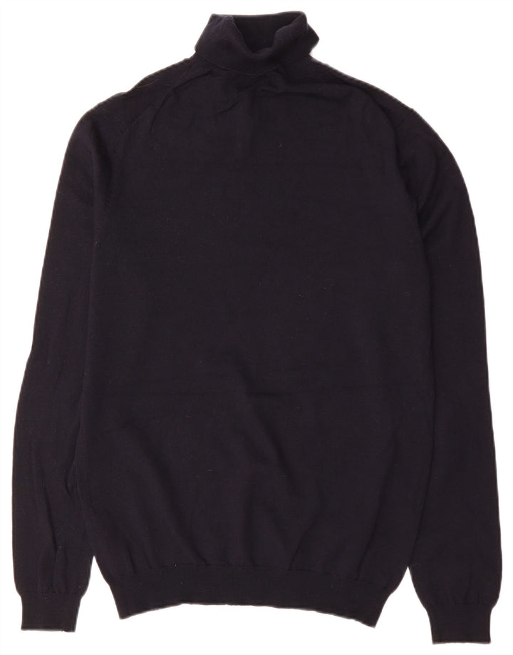 Reiss muški džemper s rol izrezom srednje tamnoplave vune