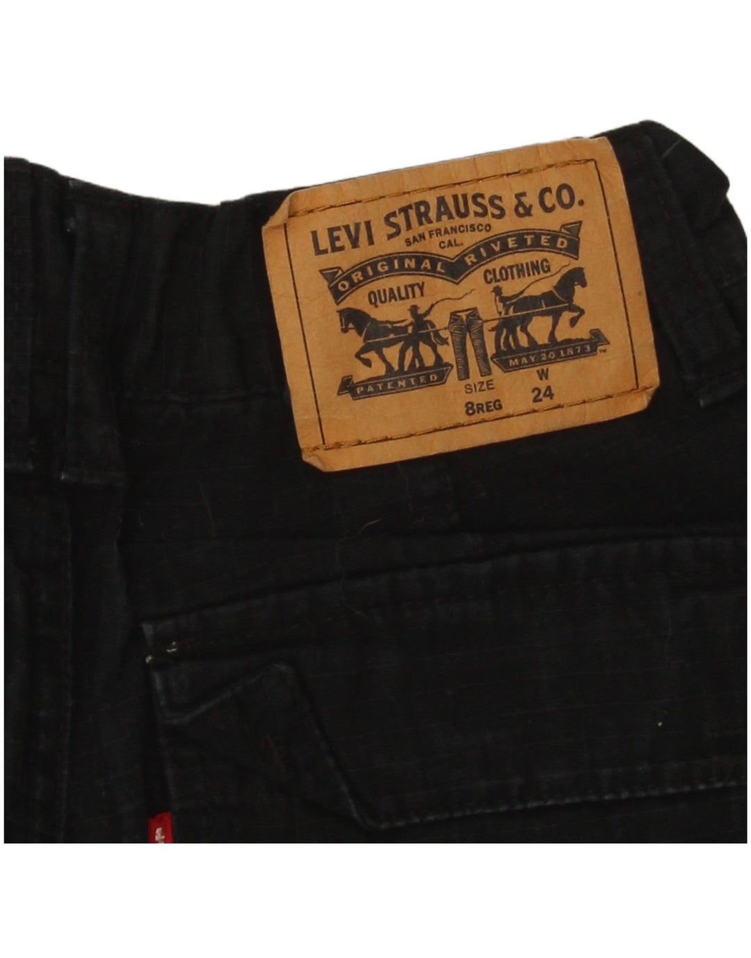 Levi's Boys Cargo kratke hlače 7-8 godina W24 L8 crni pamuk
