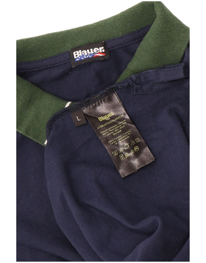 Blauer muška polo majica, veliki tamnoplavi pamuk
