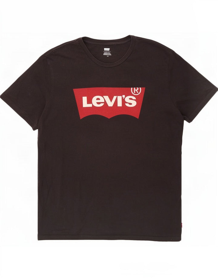 Levi's muška velika crna pamučna majica s grafičkim motivima