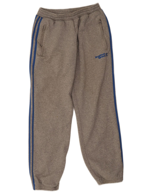 Adidas Mens Tracksuit Trousers Joggers Small Grey Flecked Cotton