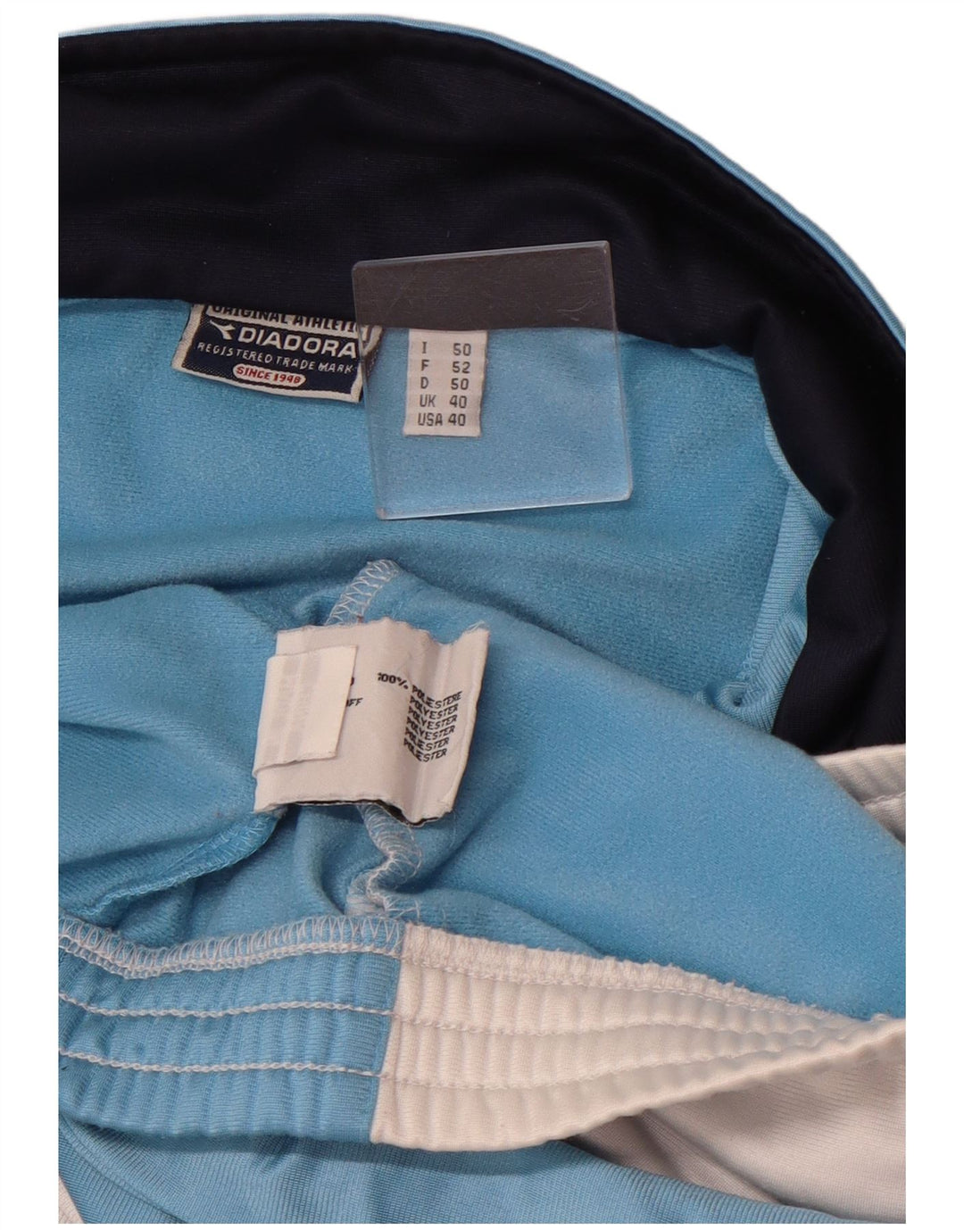 Diadora muška gornja jakna trenirke UK 40 poliester srednje plave boje