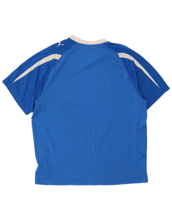 Puma muška majica kratkih rukava Large Blue Colourblock Poliester