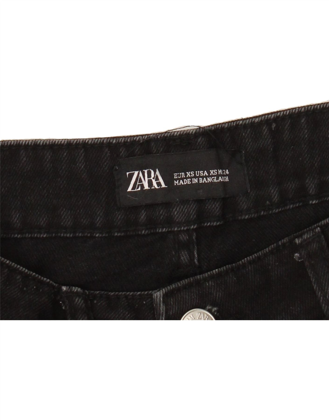 ZARA Womens Denim Skirt XS W24  Black Vintage Zara and Second-Hand Zara from Messina Hembry 