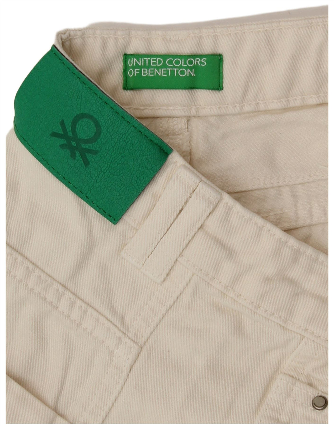 Ženske sužene traperice Benetton W30 L29 Off White