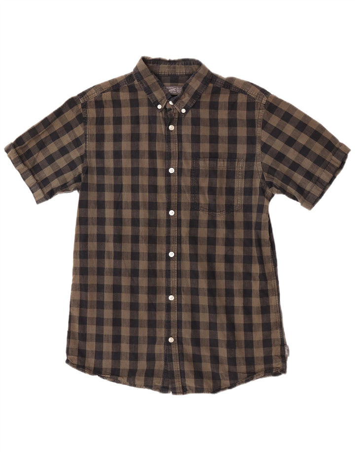 Jack & Jones muška košulja standardnog kroja, srednje smeđi pamuk od ginghama