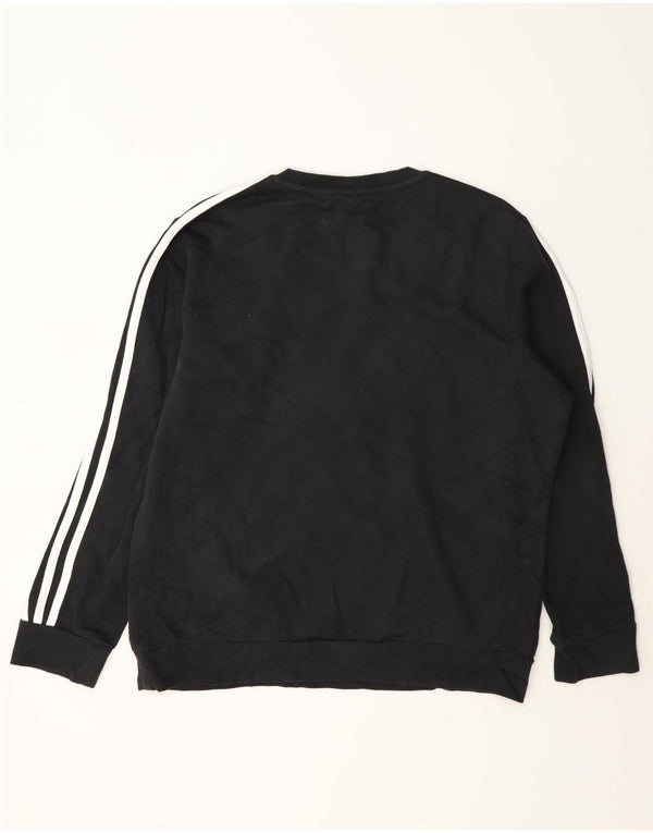 Adidas Womens Sweatshirt Jumper UK 20/22 XL Black Cotton