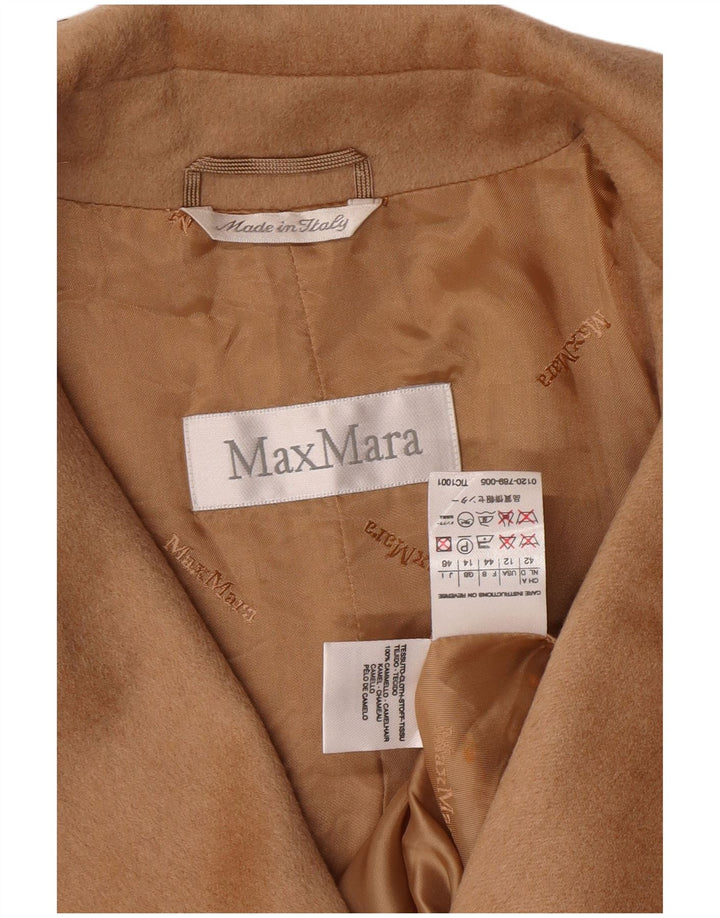 MAX MARA Ženska jakna sa 4 gumba UK 14 Large Beige Camelhair Classic