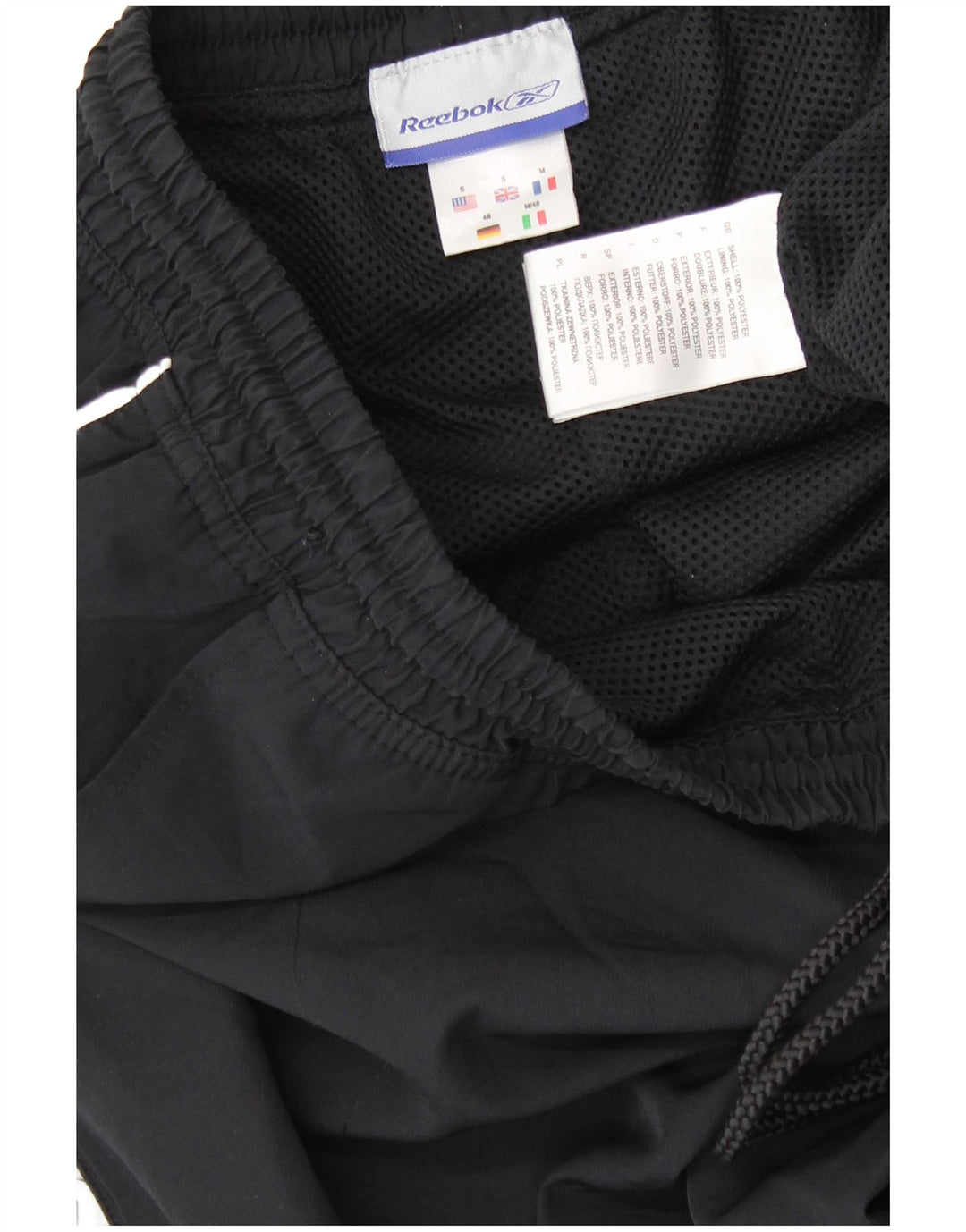 REEBOK Muška trenirka Hlače Joggers Mali crni poliester u boji