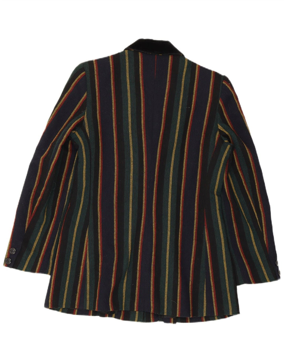 VINTAGE Ženska jakna sa 2 gumba UK 10 male raznobojne pruge