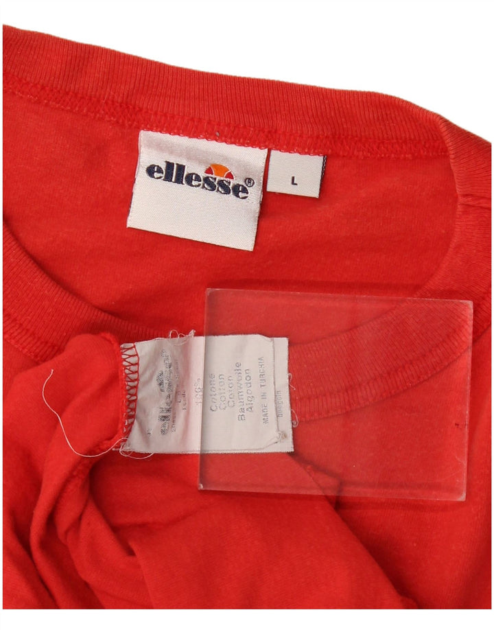 Ellesse muška majica s grafičkim motivima, veliki crveni pamuk