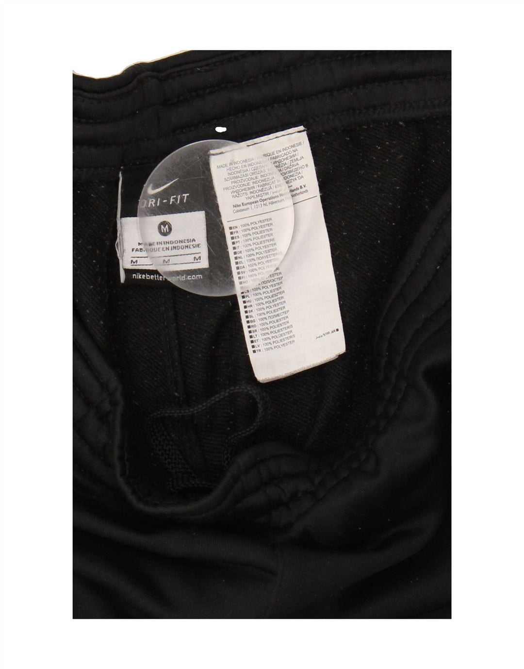 NIKE Mens Dri Fit Tracksuit Trousers Medium Black Polyester Vintage Nike and Second-Hand Nike from Messina Hembry 