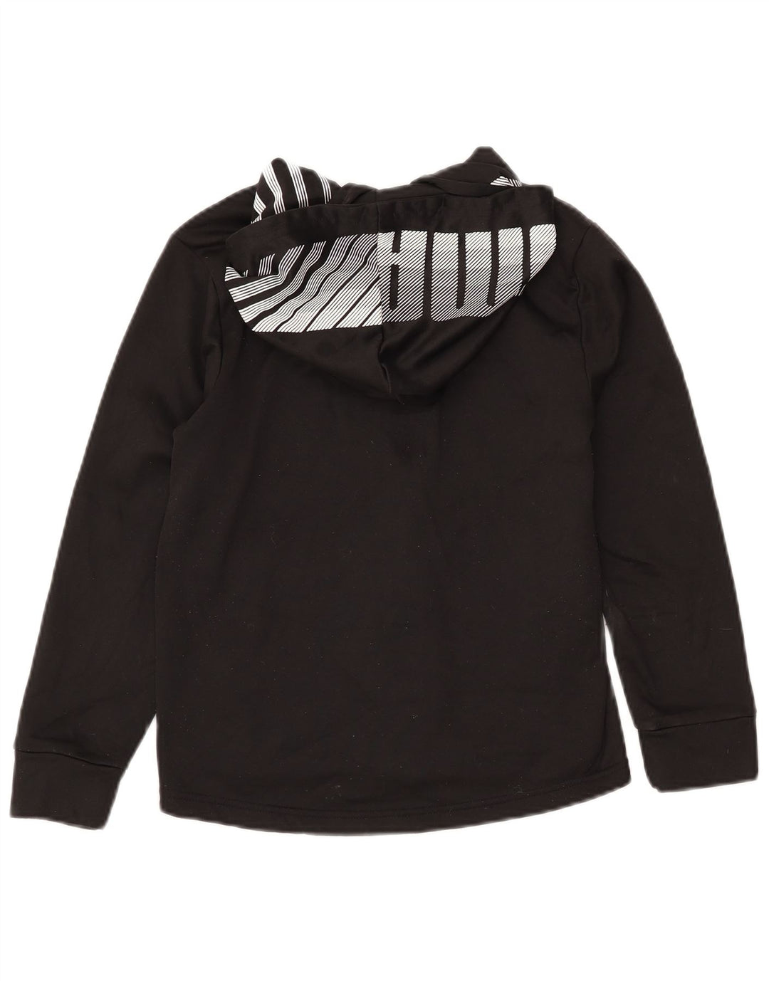 PUMA Boys Graphic Zip Hoodie pulover 10-11 Years Srednji crni poliester