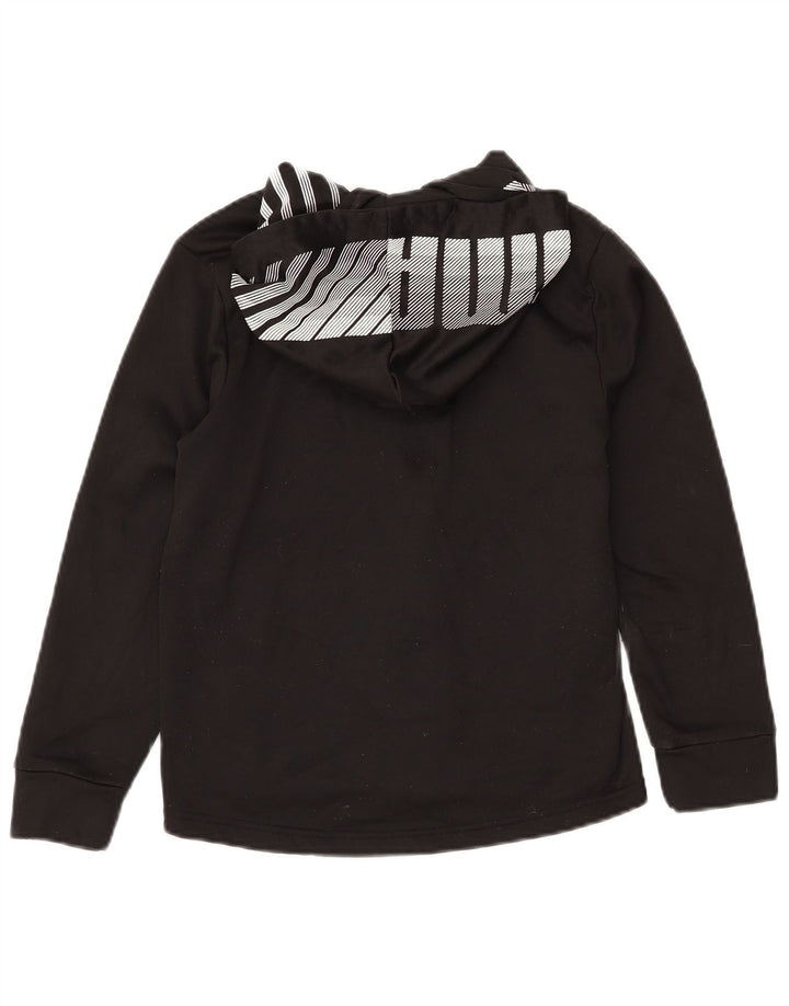 PUMA Boys Graphic Zip Hoodie pulover 10-11 Years Srednji crni poliester