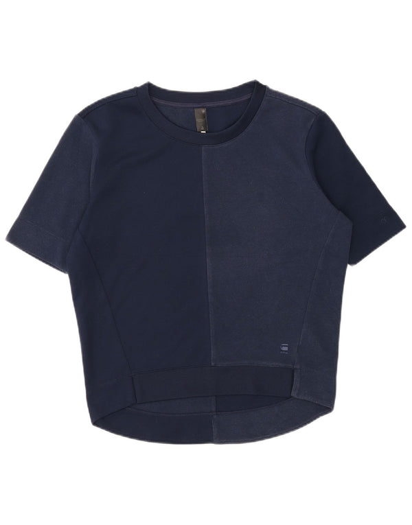 G-Star ženska prevelika majica kratkih rukava UK 10 Mali tamnoplavi poliester