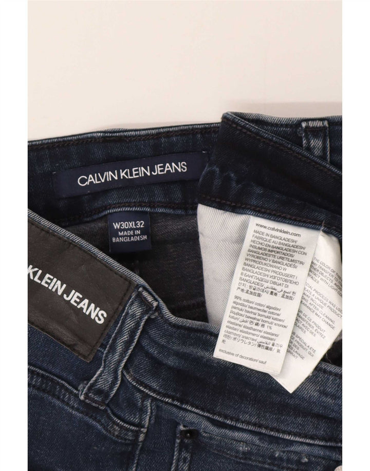 Calvin Klein Ženske uske traperice W30 L32 Plavi pamuk