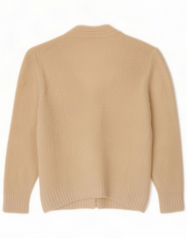 Vintage ženski džemper s 3/4 rukavima UK 14 Medium Beige