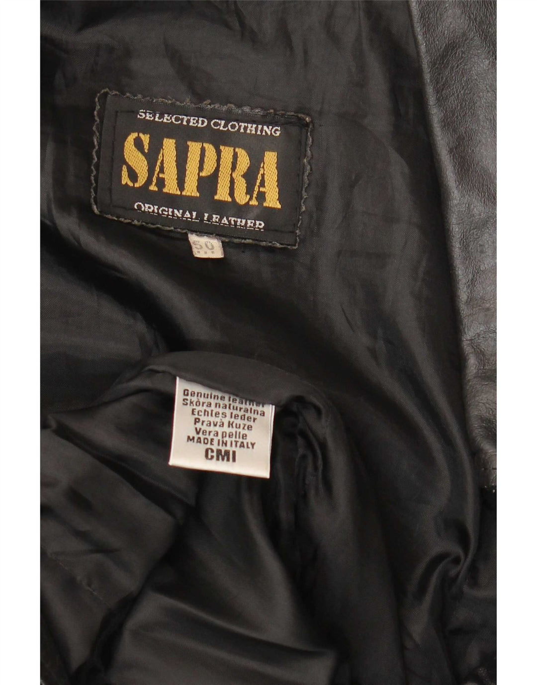 Vintage ženska kožna jakna IT 50 XL crna