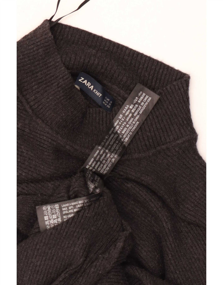 Zara ženski kratki džemper s kornjačičastim ovratnikom UK 10 Small Gray