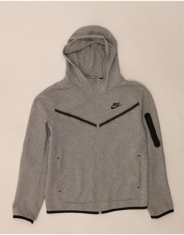 Nike pulover s kapuljačom s patentnim zatvaračem za dječake 12-13 godina, veliki sivi flekasti pamuk