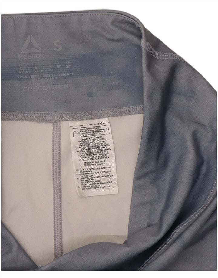 Reebok ženske grafičke tajice UK 8/10 male plave poliesterske